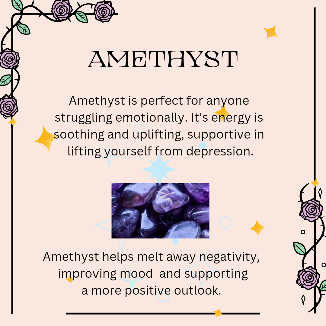 Lava Stone & Amethyst Bracelet