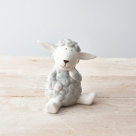 Ceramic Sitting Sheep Ornament