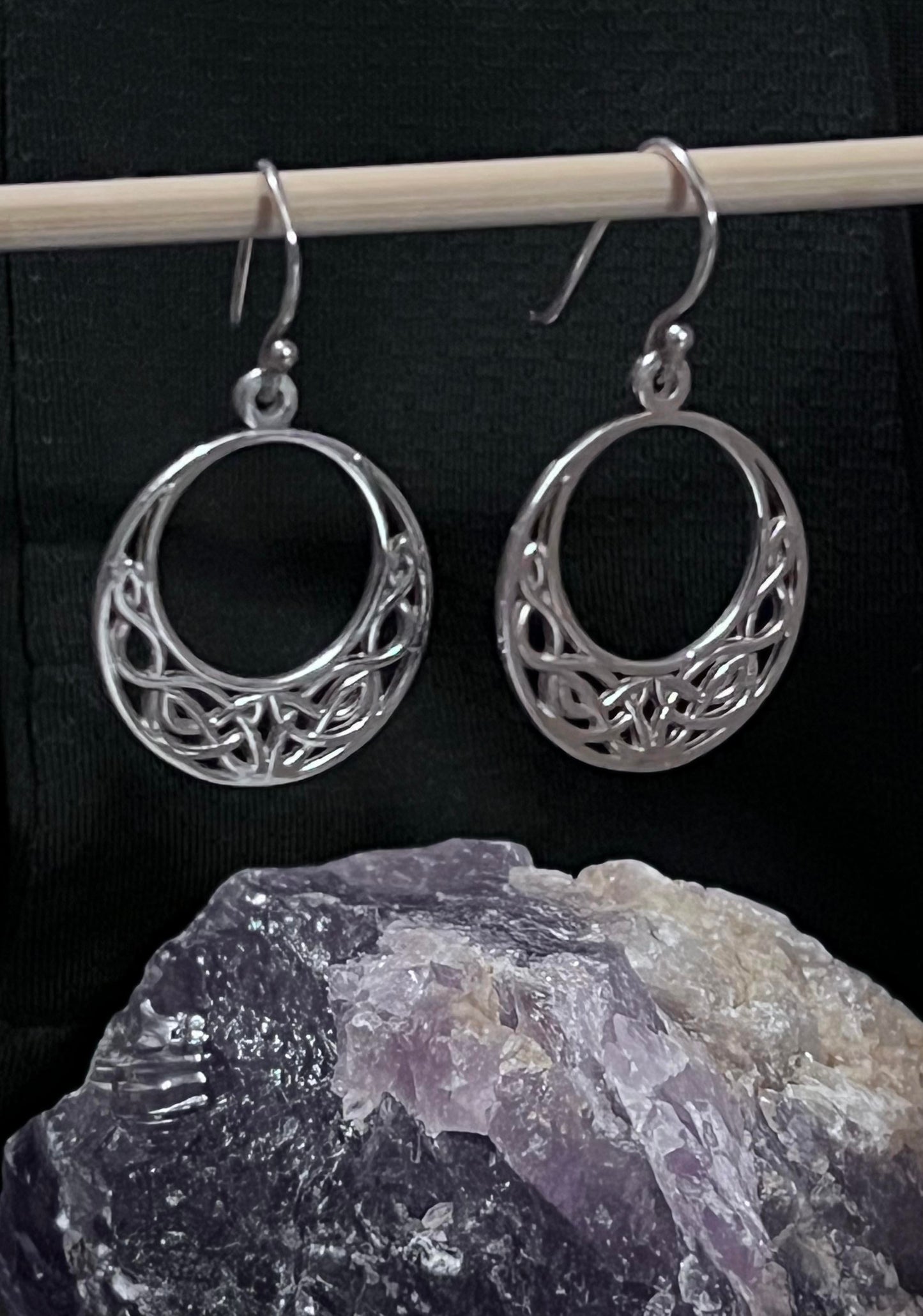 Sterling Silver Celtic Circle Earrings