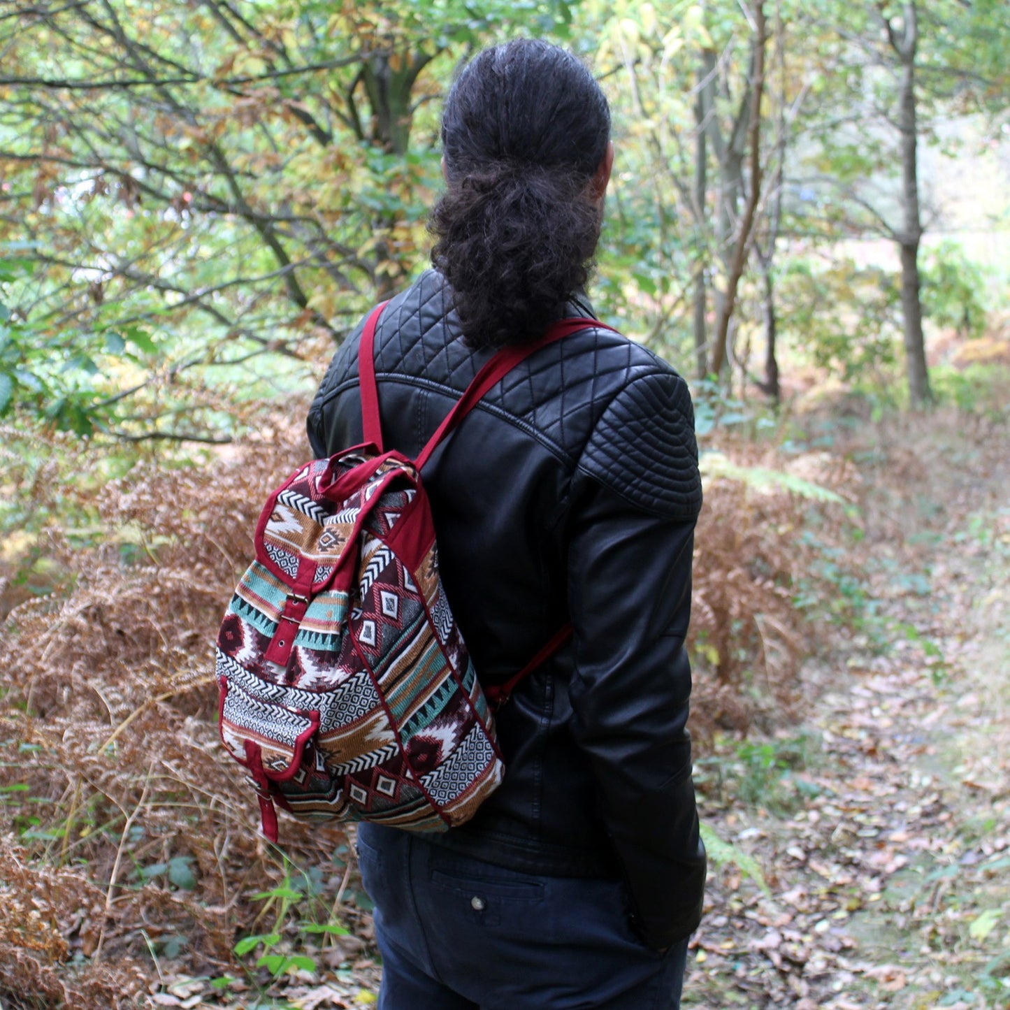 Jacquard Backpack - Chcolate