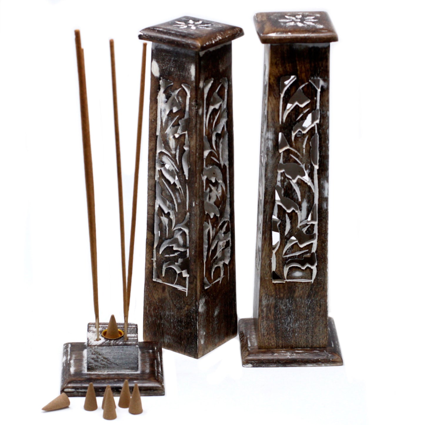 Mango Wood Tapered Incense Tower