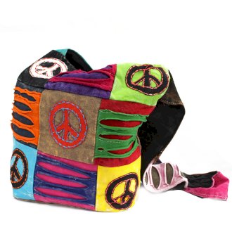 Ethnic Sling Bag - Sand/Peace