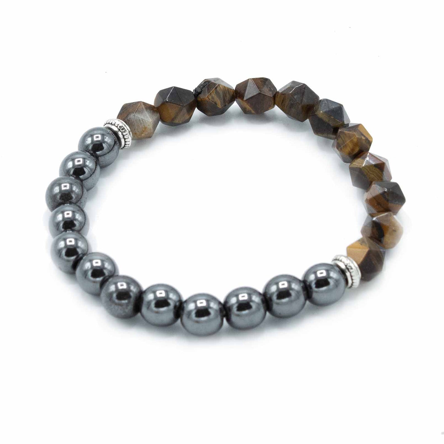 Faceted Gemstone Bracelet - Magnetic Tiger's Eye