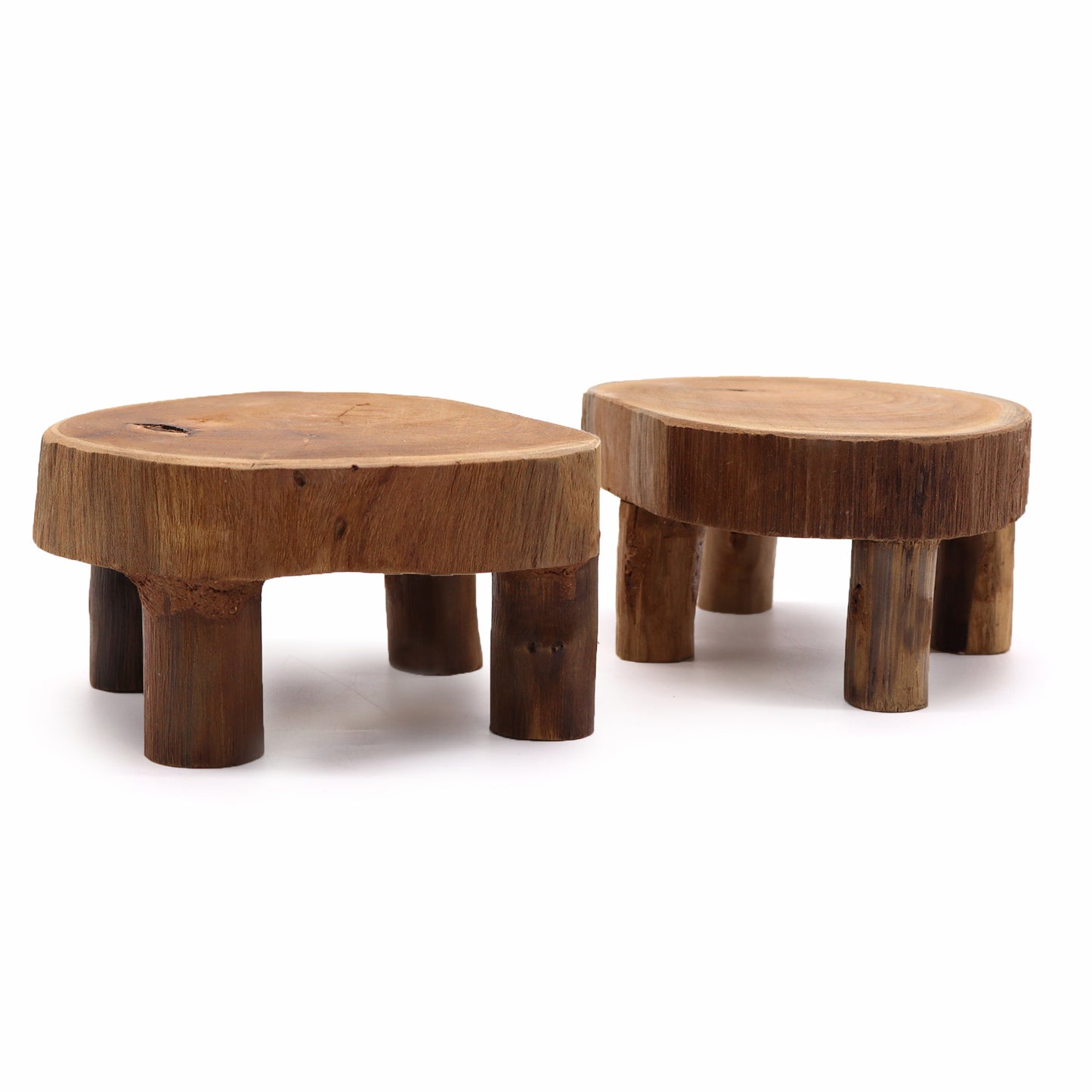 Teak Wood Plant Stands - Low