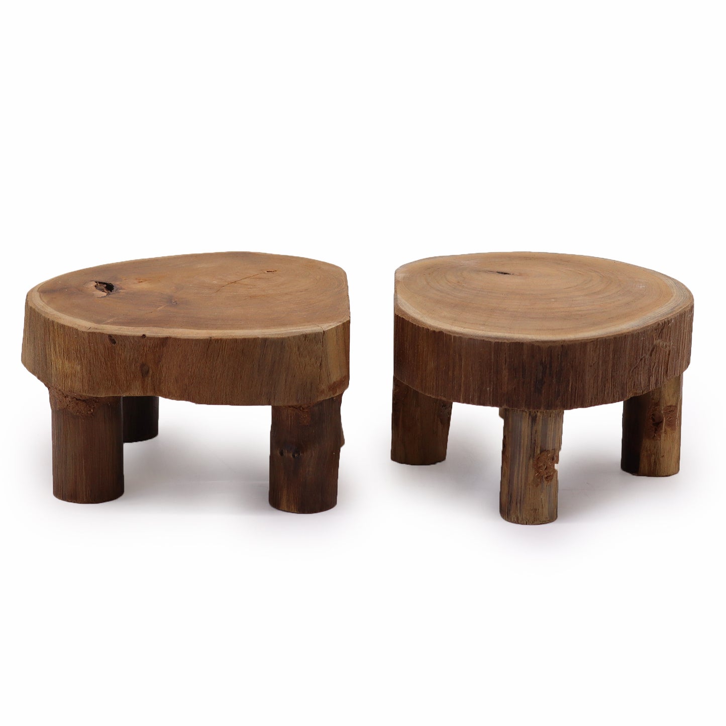 Teak Wood Plant Stands - Low