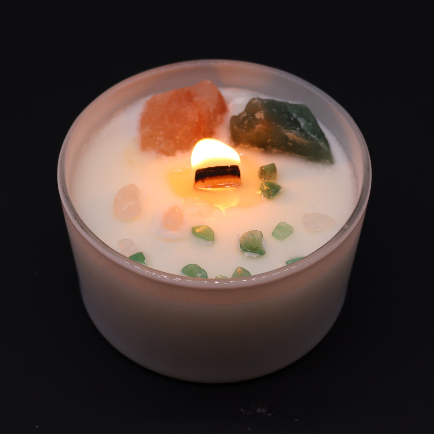 Chakra Crystal Candle - Heart Chakra