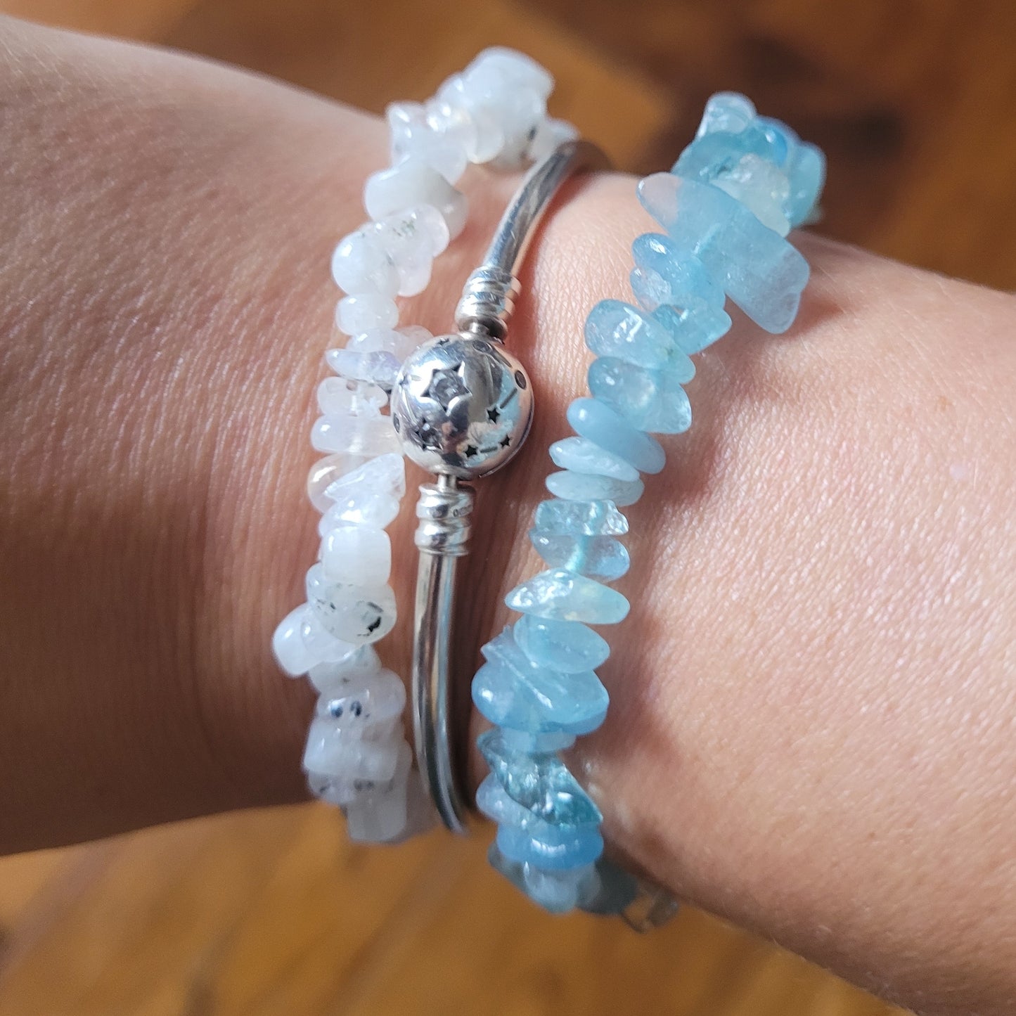 Moonstone Crystal Chip Bracelet