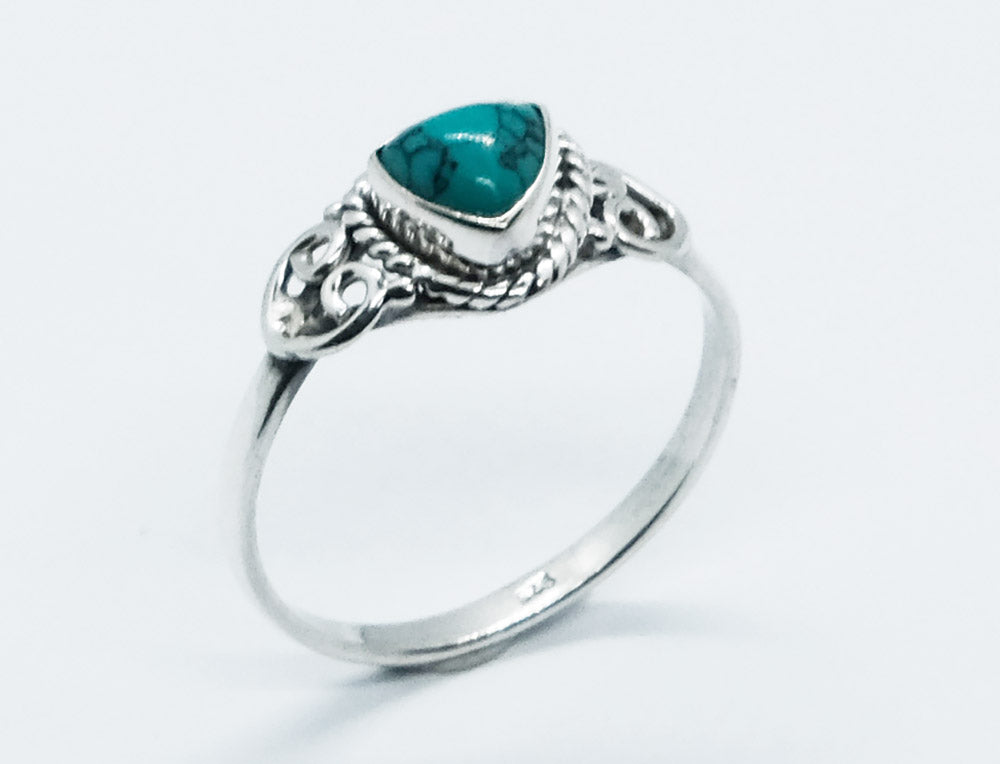 Sterling Silver Heart Turquoise Ring