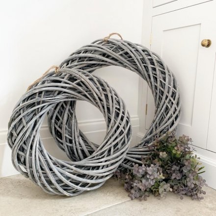 Rattan Wreaths Grey