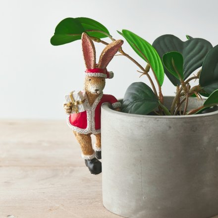 Santa Rabbit Pot Pal