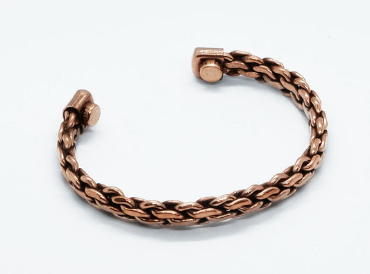 Magnetic Copper Bracelet With Solid Chain Design