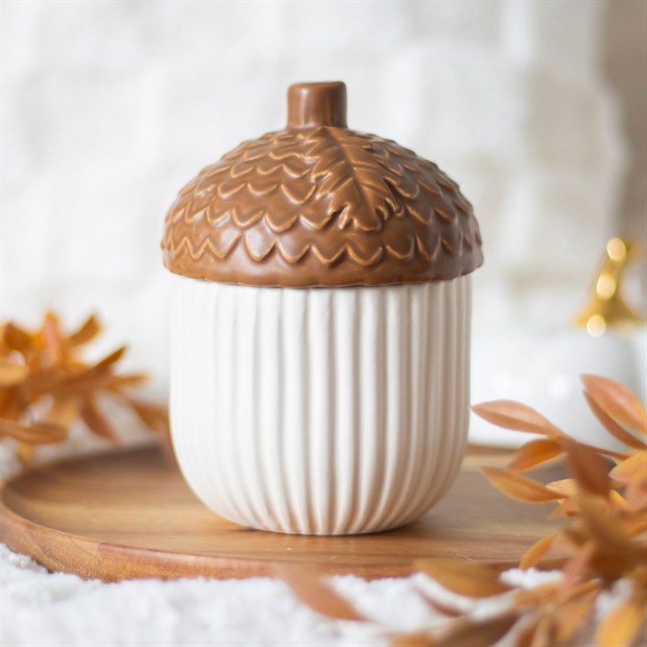 Autumn Acorn Storage Jar