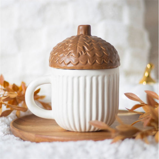 Autumn Acorn Lidded Mug