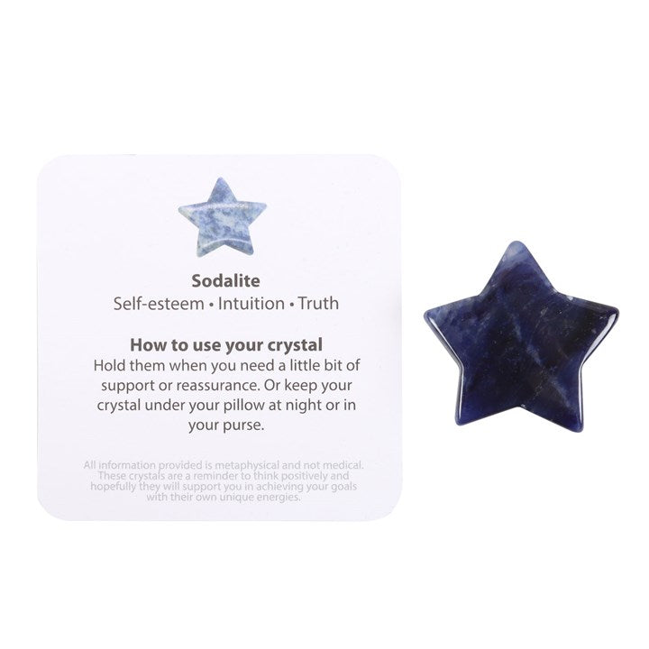 I Thank My Lucky Stars For You Sodalite Crystal Star In Gift Bag