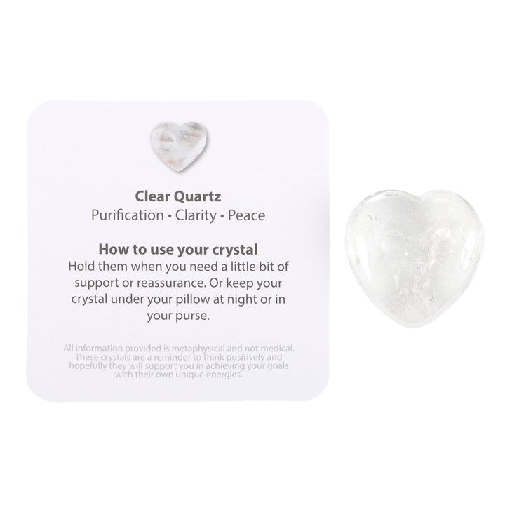 You Rock Clear Quartz Crystal Heart In Gift Bag