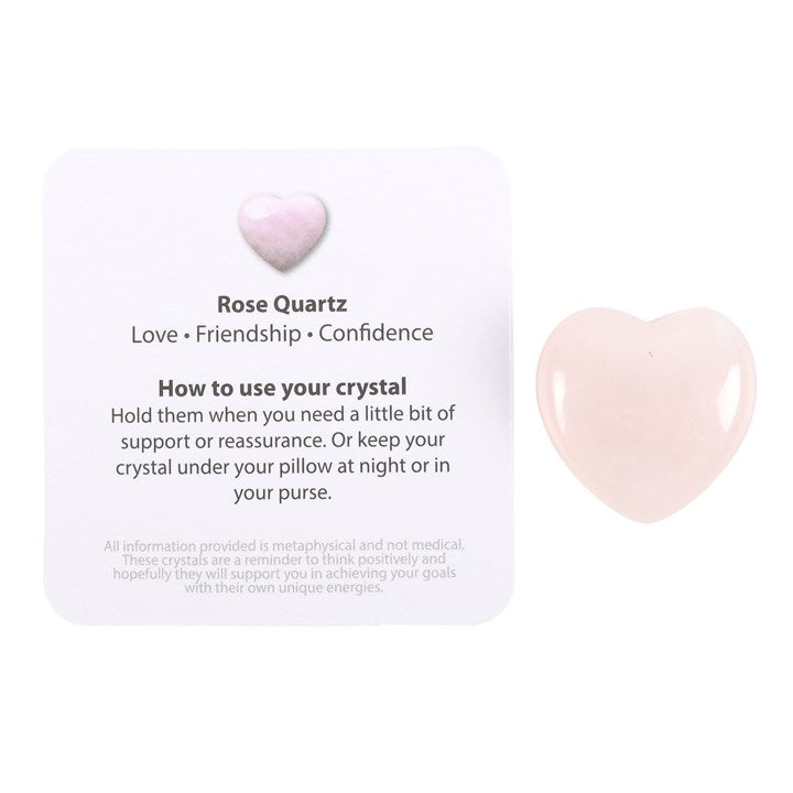 I Love You Rose Quartz Crystal Heart In Gift Bag