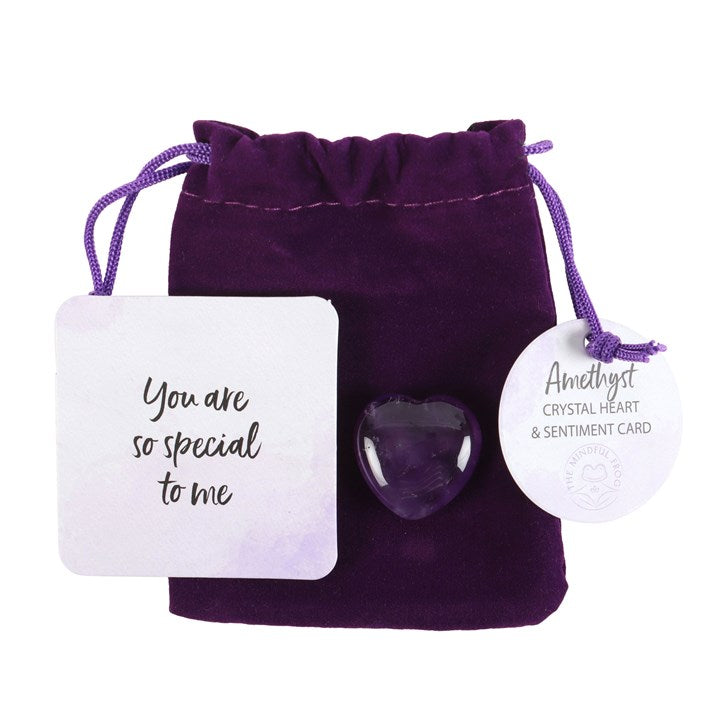 Special To Me Amethyst Crystal Heart In Gift Bag