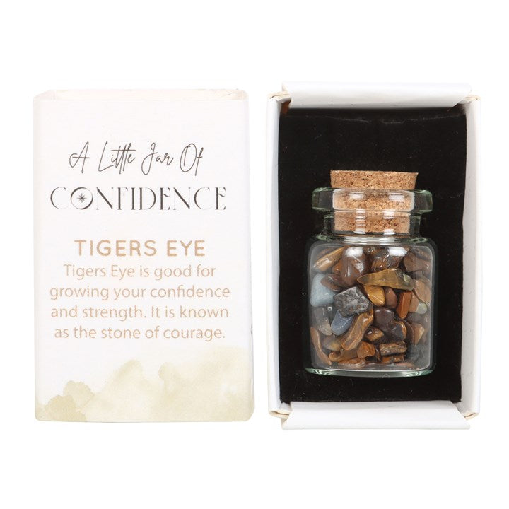 Jar Of Confidence Tigers Eye Crystal Set