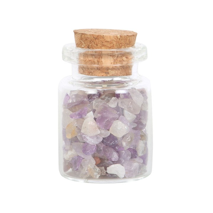 Jar Of Calm Amethyst Crystal Chip Bottle Set