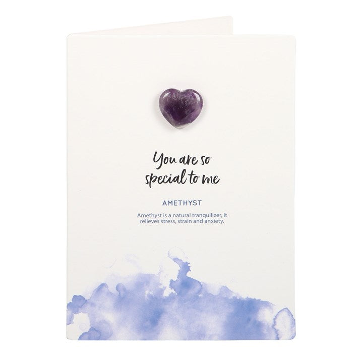 You Are Special To Me Amethyst Crystal Greeting Card