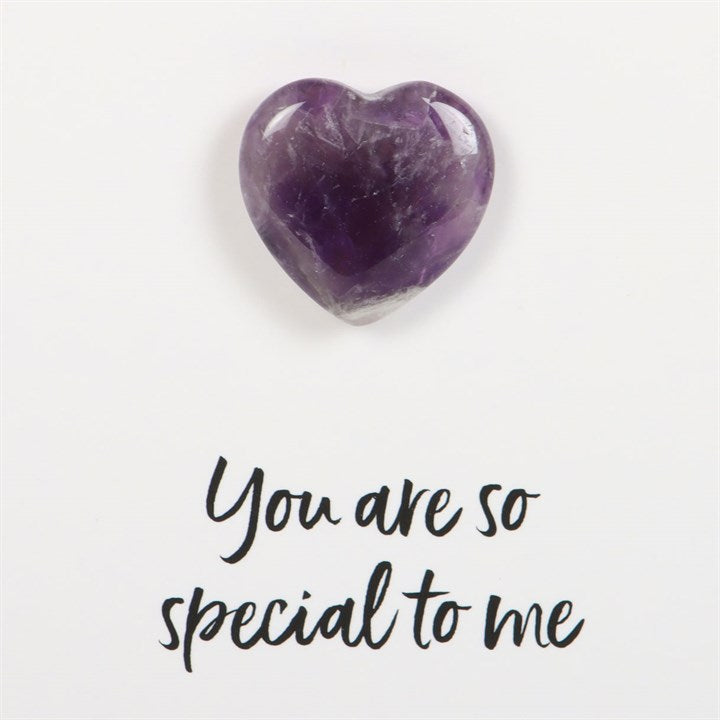 You Are Special To Me Amethyst Crystal Greeting Card