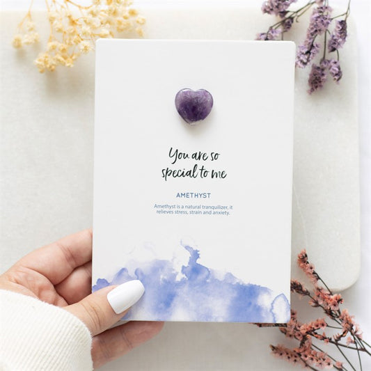 You Are Special To Me Amethyst Crystal Greeting Card