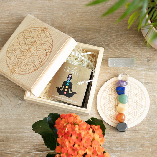 Chakra Crystal Grid Gift Set