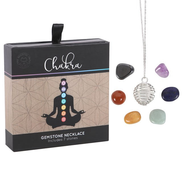 Chakra Gemstone Crystal Necklace Set