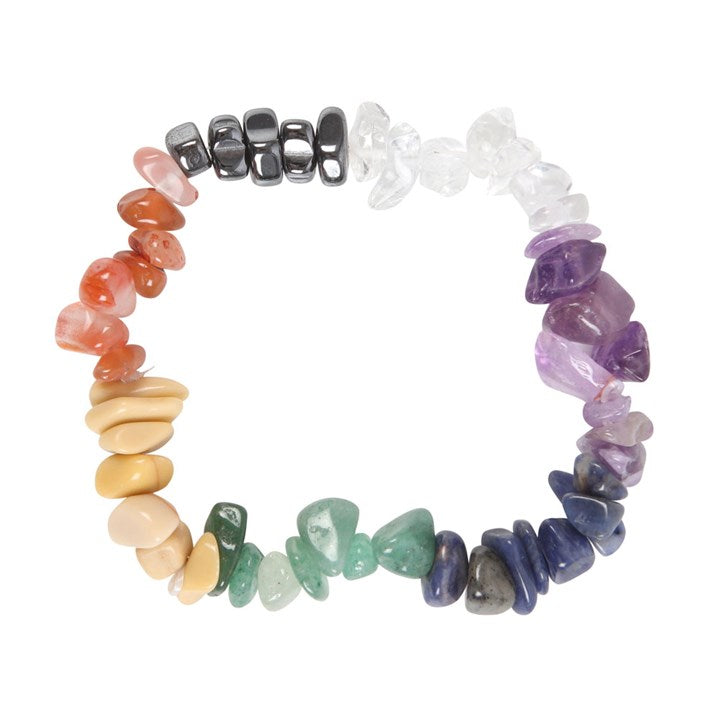 Chakra Crystal Chip Bracelet