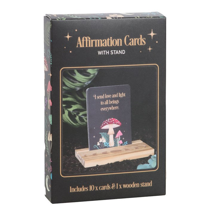 Affirmation Cards With Wooden Stand