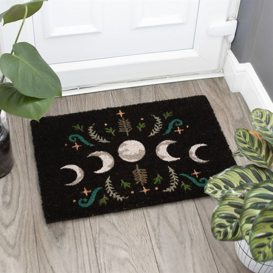 Dark Forest Moon Door Mat