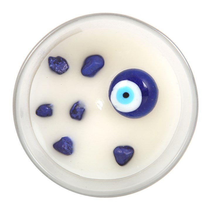 All Seeing Eye White Sage Crystal Chip Candle