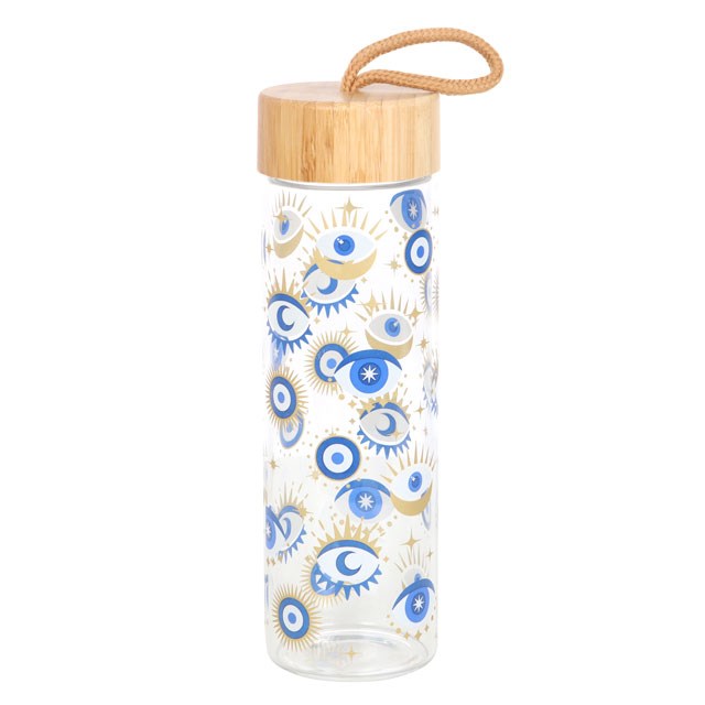 All Seeing Eye Glass Water Bottle