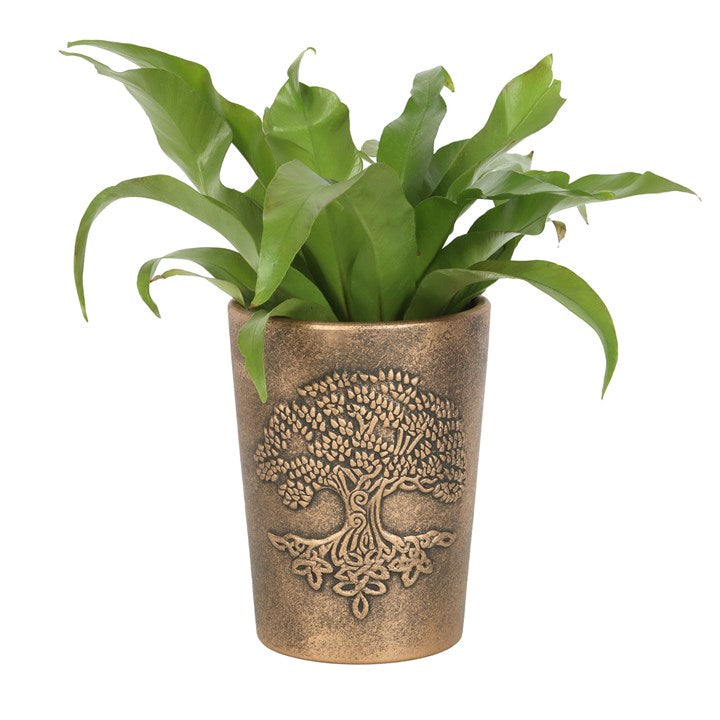 Tree Of Life Bronze Terracotta Plant Pot