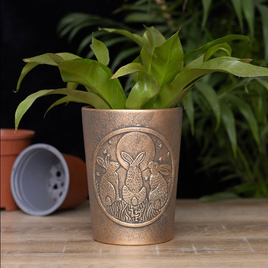 Moon Shadows Bronze Terracotta Plant Pot