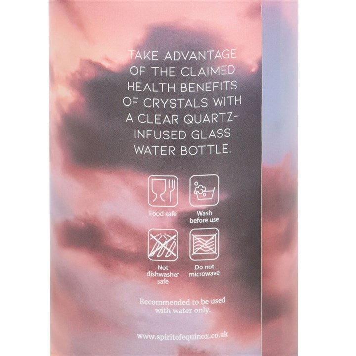 Energise Your Body & Soul Clear Quartz Crystal Water Bottle