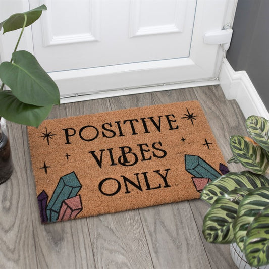 Positive Vibes Only Door Mat