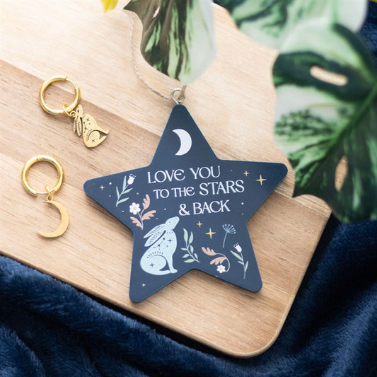 Love You To The Stars And Back Hanging Hare Decoration