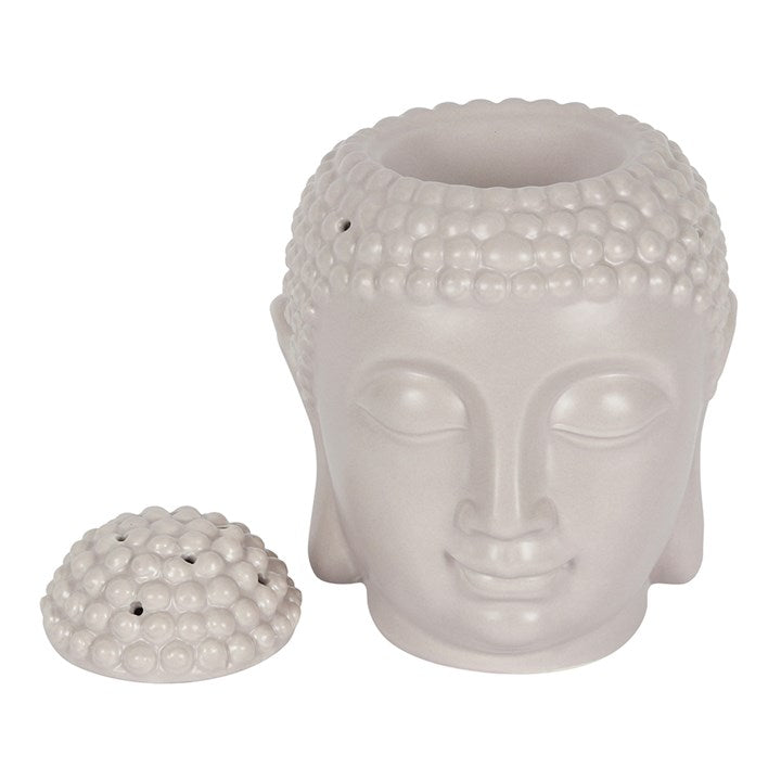 Large Grey Buddha Head Burner