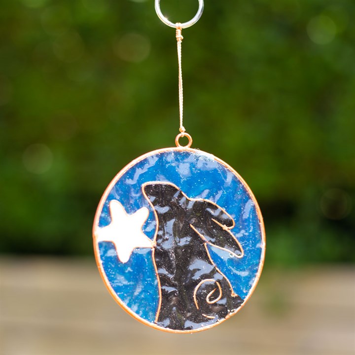 Moon Gazing Hare Suncatcher