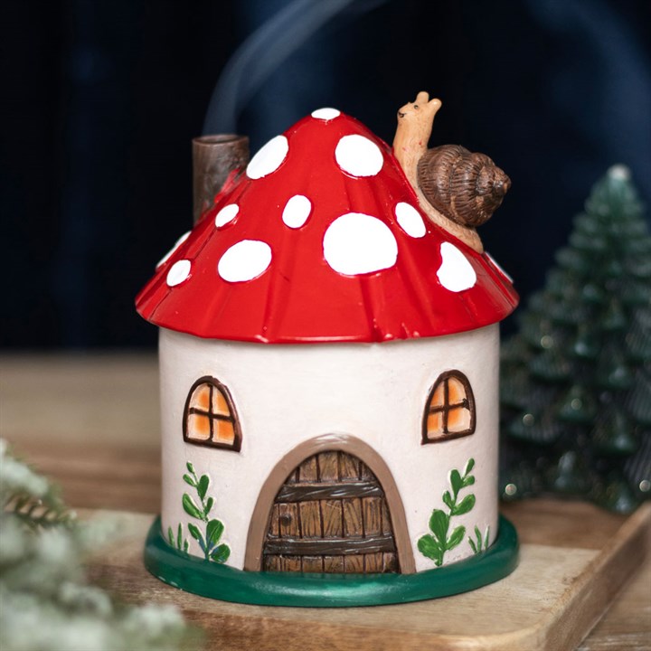 Mushroom House Incense Cone Burner