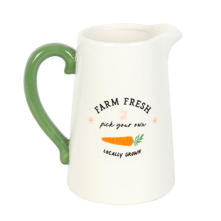 Farm Fresh Carrott Patch Ceramic Flower Jug