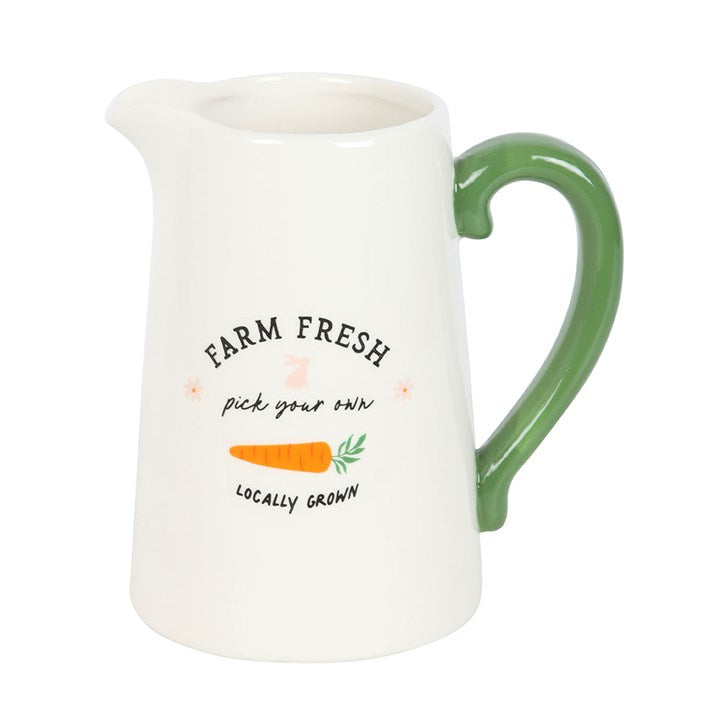 Farm Fresh Carrott Patch Ceramic Flower Jug