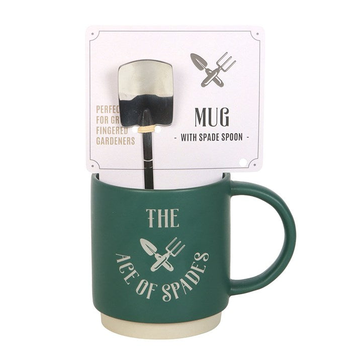 Ace of Spades Mug With Spade Spoon