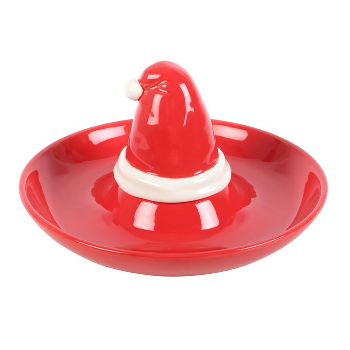 Red Santa Hat Chip & Dip Serving Dish