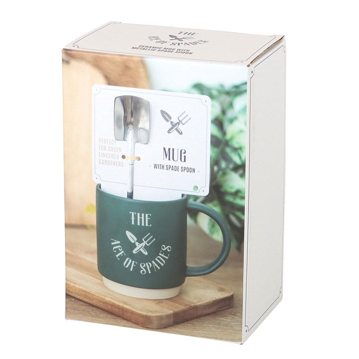 Ace of Spades Mug With Spade Spoon