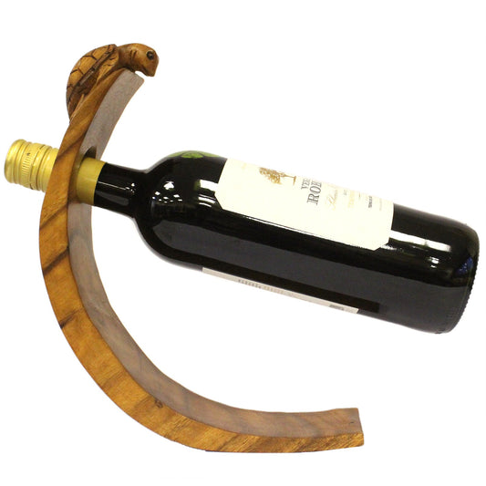 Wooden Balance Wine Holder - Turtle