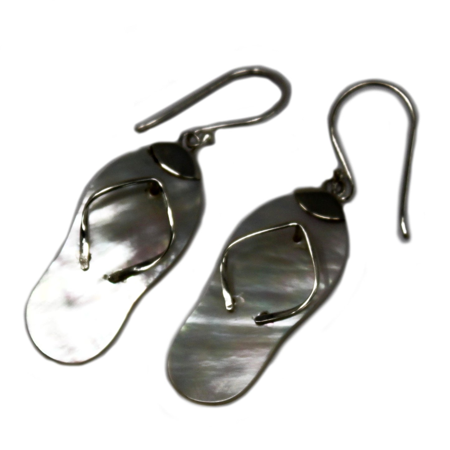 Sterling Silver And Shell Earrings - Flip Flops