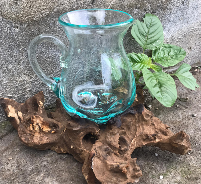 Molten Glass On Wood - Water Jug