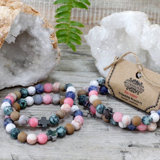 Rainbow Gemstone  Harmony Power Bracelet